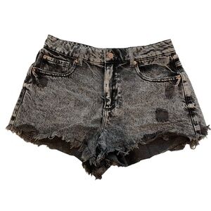 Garage Acid Wash Festival Jean Short